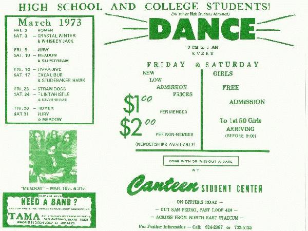 Canteen poster march 73 for Meadow