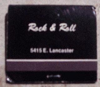 Rock and Roll club matchbook
