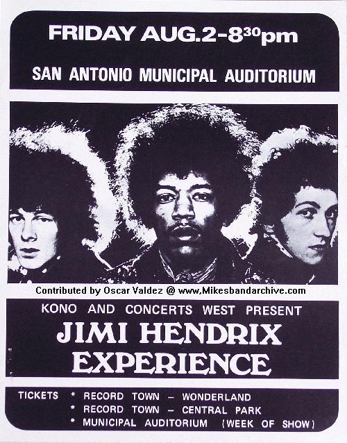 Jimi Hendrix concert at Municipal auditorium San Antonio